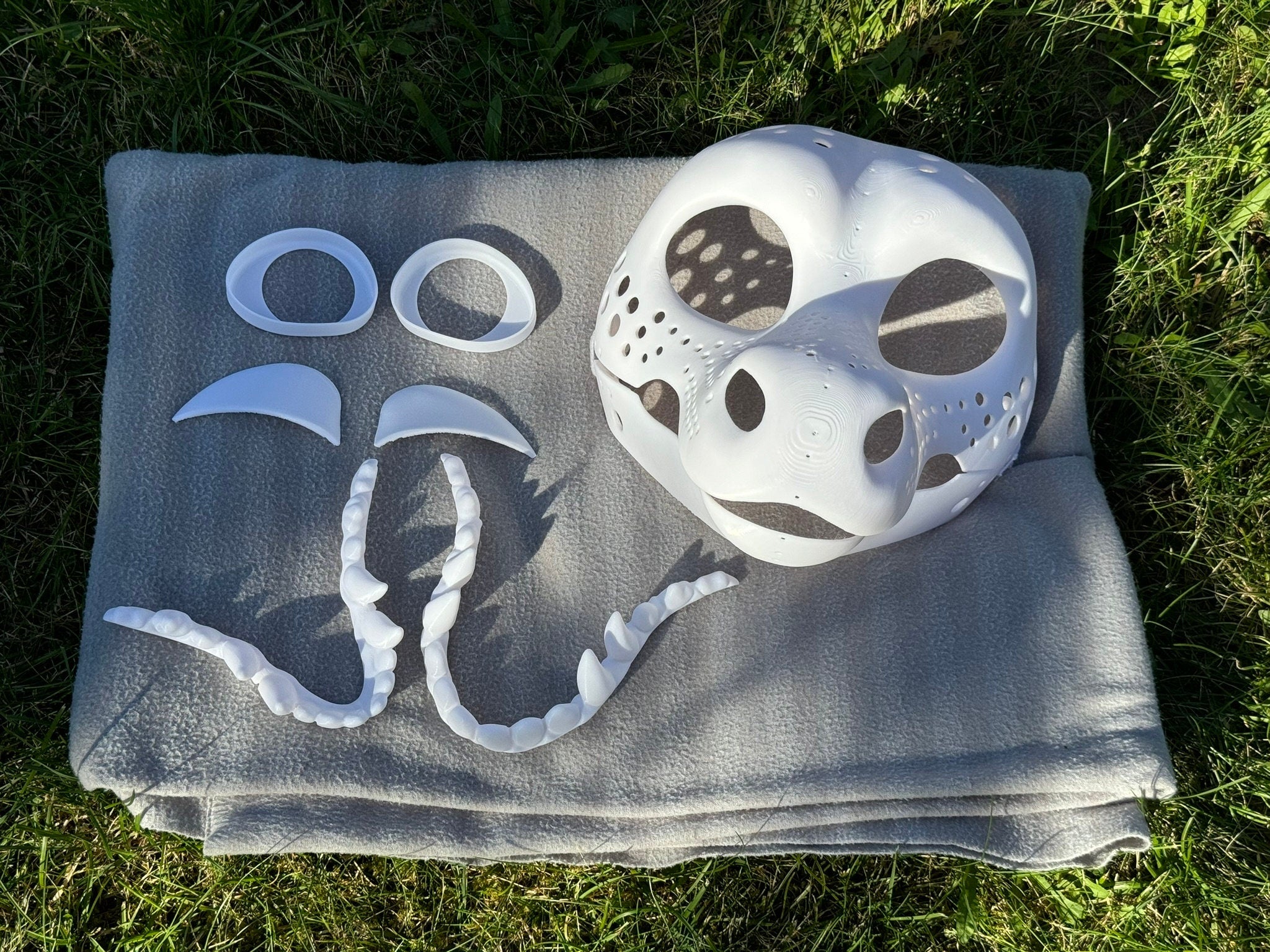 Round Dragon 3D printed fursuit head base