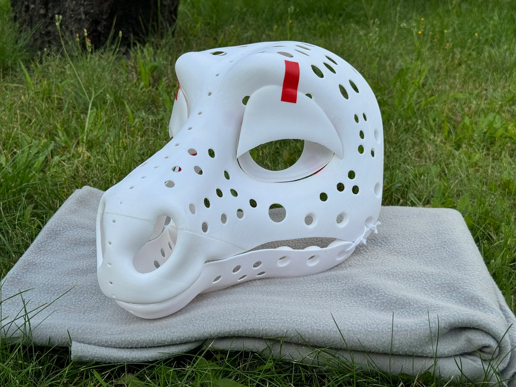 Horse 3D printed fursuit head base with movable jaw