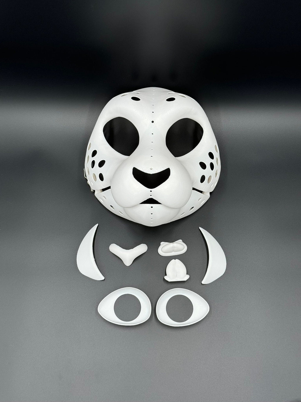 Rabbit 3D printed fursuit head base