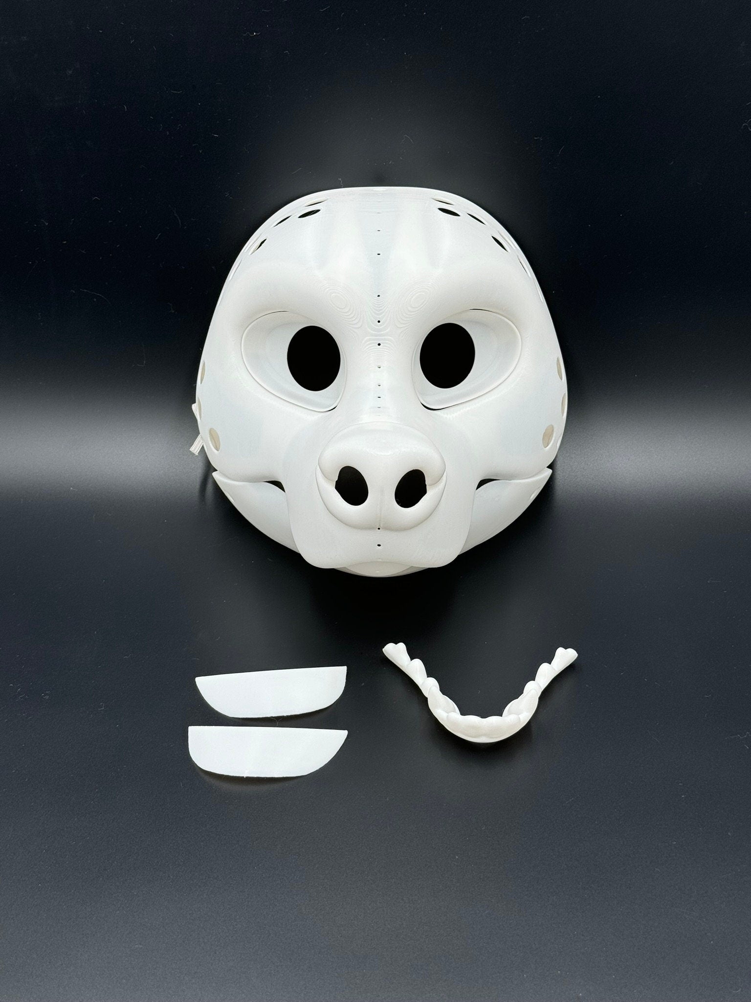 Black Bear 3D printed fursuit head base
