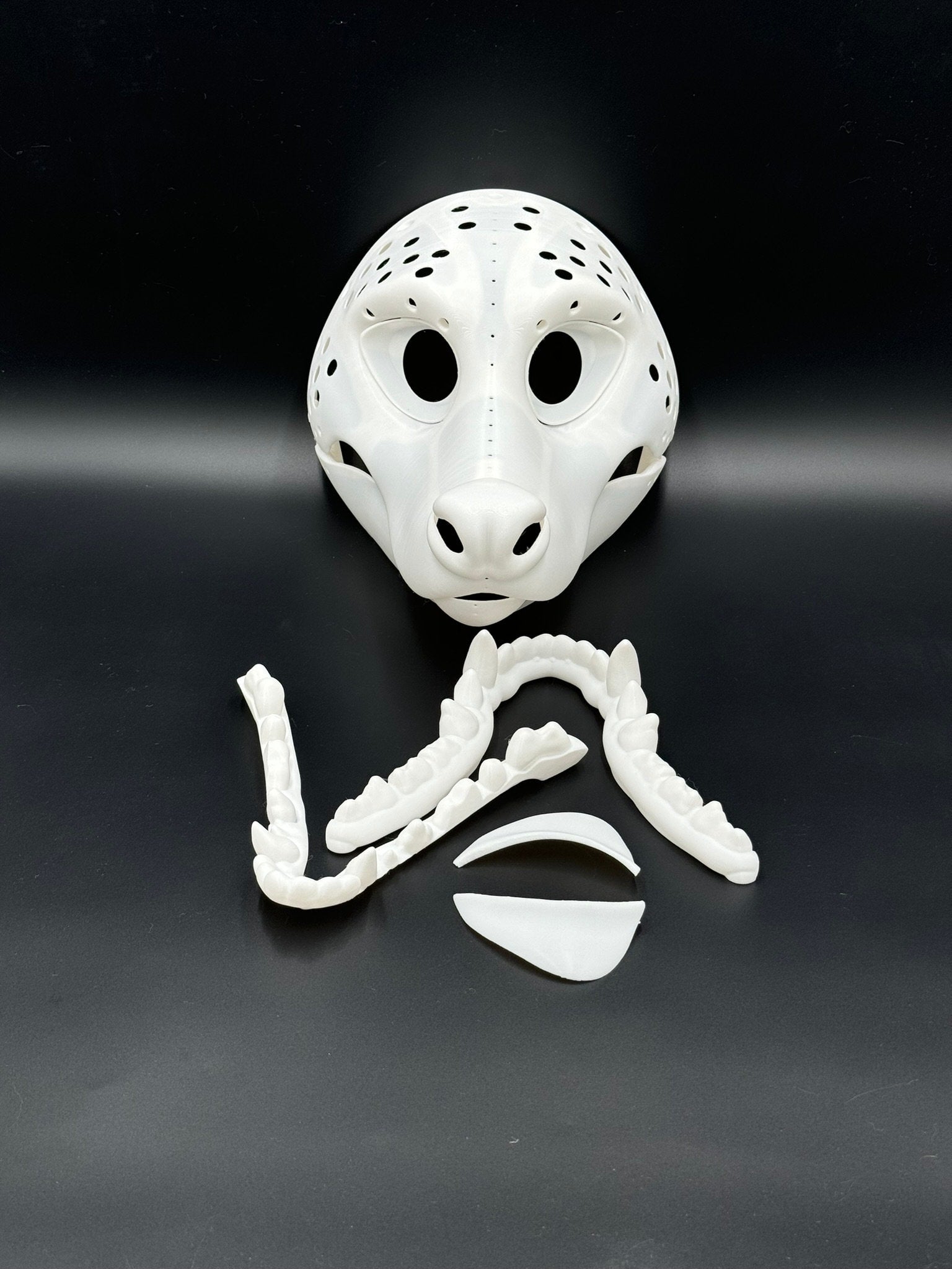 Opossum 3D printed fursuit head base