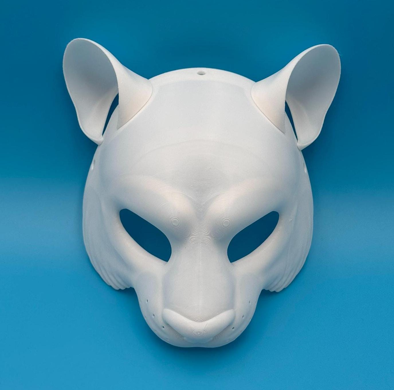 Tiger 3D printed PETG therian mask base with ears