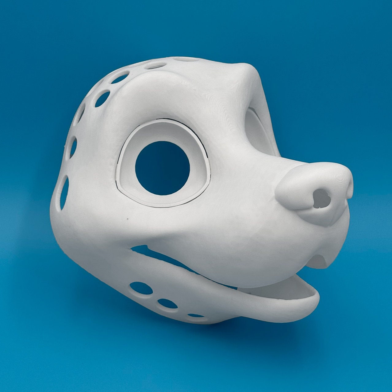 Canine 3D printed fursuit head base