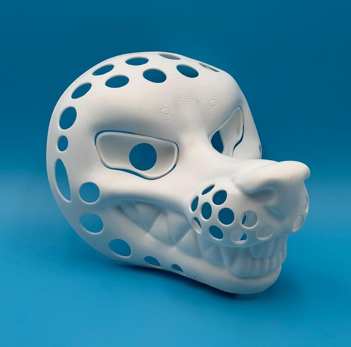 Toothy Dog 3D printed fursuit head base