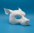 Wolf 3D printed PETG therian mask base with ears