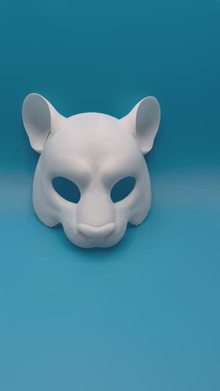 Tiger 3D printed PETG therian mask base with ears