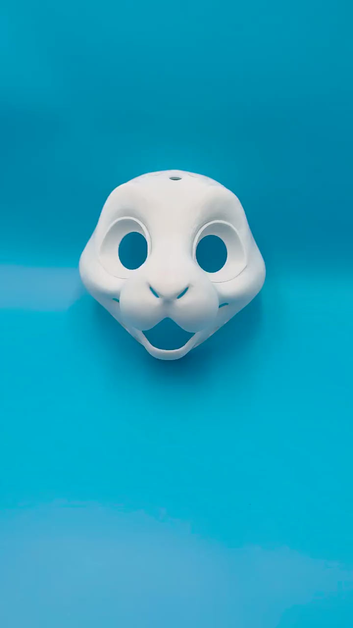 Bunny Static 3D printed fursuit head base video