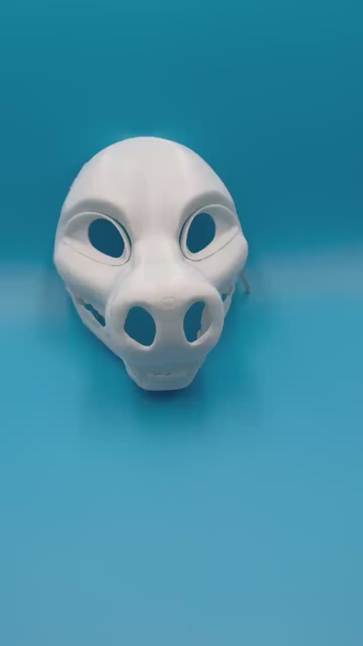 Toothy Dog Movable 3D printed fursuit head base video