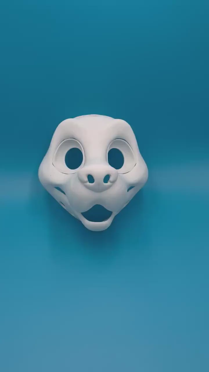 Canine Dog 3D printed fursuit head base video