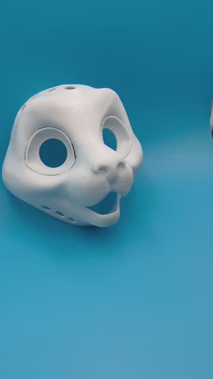 Cat Static 3D printed fursuit head base video